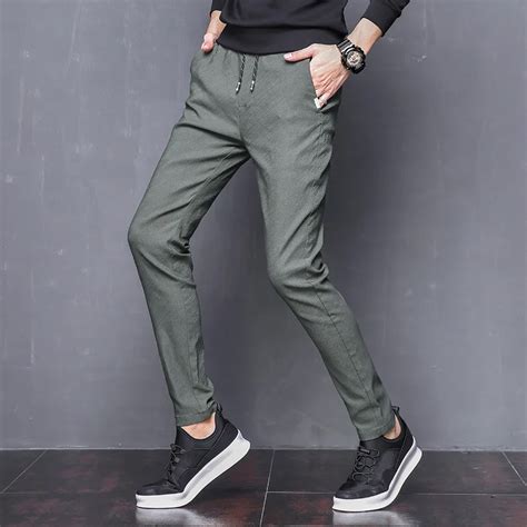 Male Casual Drawstring Pants Spring 2018 Fashion New Comfortable