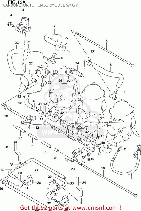 Suzuki Gsxr X Usa E Carburetor Fittings Model W X Y