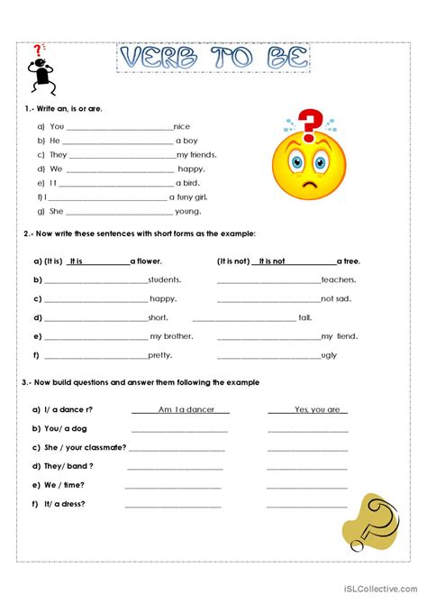 Verb To Be English Esl Worksheets Pdf And Doc