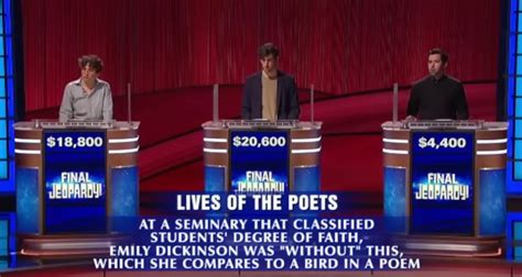 Brutal Final Jeopardy! twist leaves new winner with less money than ...