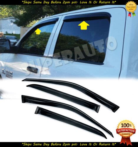 For 2010 2018 Dodge Ram 2500 3500 Crew Mega Cab Smoked Window Vent Visors Guards Ebay