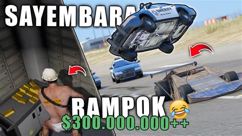 Aksi Epic Sayembara Perampokan Pake Mobil Loncatan Gta Mod