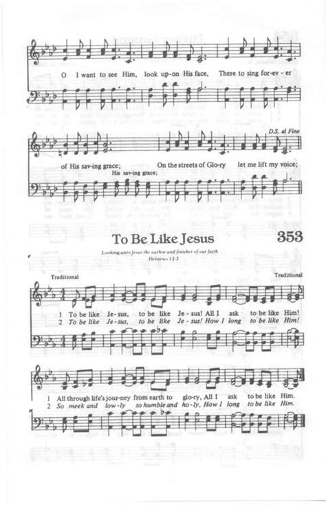 Yes Lord Church Of God In Christ Hymnal 353 To Be Like Jesus To Be