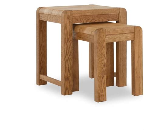 Corndell Bergen Oak Nest Of Tables At Style Furniture