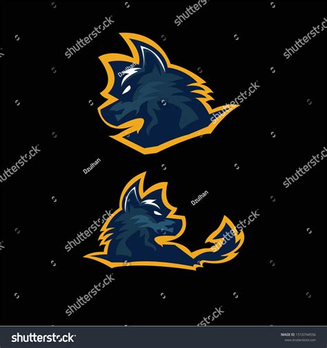 Fox Logo Design Mascot Blue Yellow Stock Vector (Royalty Free) 1510744556 | Shutterstock