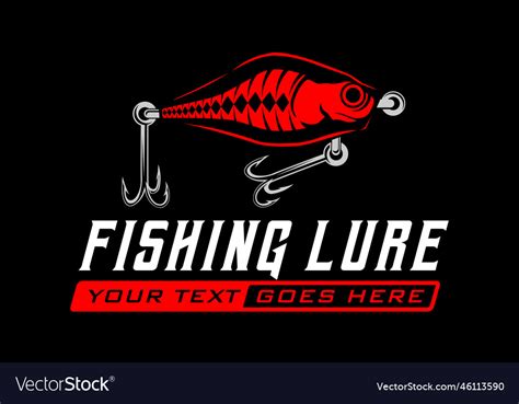 Fishing Lures Fish Hooks Logo Design Template Vector Image