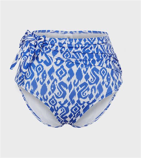 Buy Trendyol Ethnic Patterned Belted Tie Up Detail Bikini Bottom In