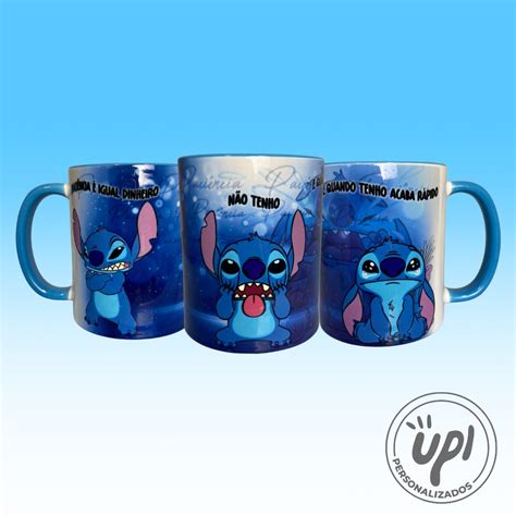 Caneca Stitch Paci Ncia Igual A Dinheiro Poli Freire