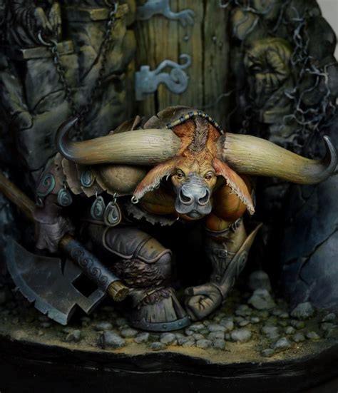 Minotaur Art By Paul Bonner Fantasy Miniatures Miniature Art Mini