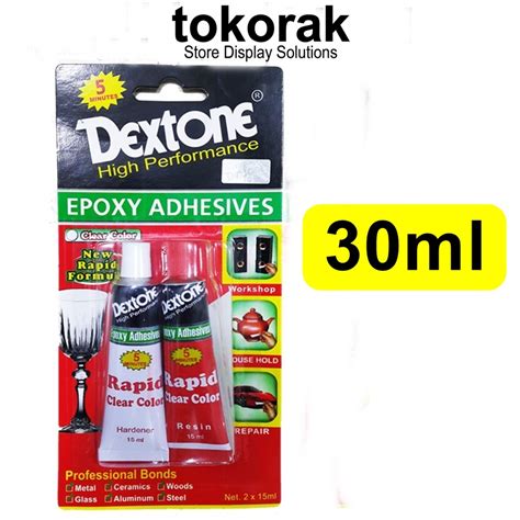 Jual Dextone Lem Epoxy Rapid Clear Bening Menit Ml Lem Kaca