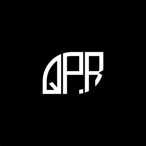 QPR letter logo design on black background. QPR creative initials ...