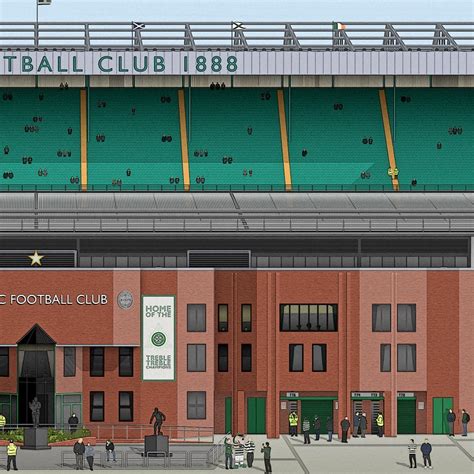 Celtic Park Stadium Illustration Panoramic Print Etsy Panoramic