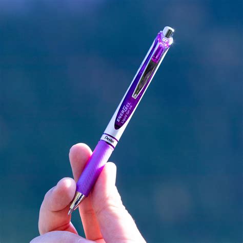 Pentel Energel R Tractable Stylo Encre Gel Violet Moyenne Mm