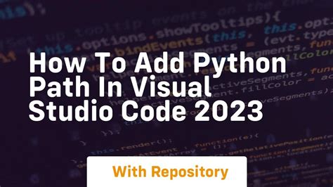 How To Add Python Path In Visual Studio Code Youtube