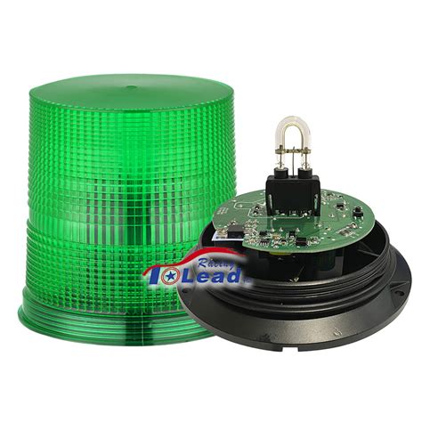 Heavy Duty Vehicle Green Xenon Traffic Strobe Beacon Light Aluminum