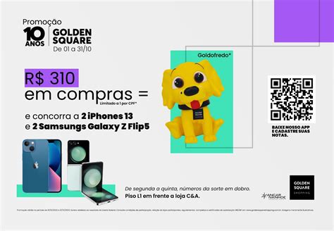 ANIVERSÁRIO DO GOLDEN SQUARE TERÁ SORTEIO DE 4 SMARTPHONES ÚLTIMA GERAÇÃO