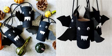 Nietoperz Z Rolki Papieru Na Halloween DIY