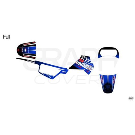 KIT DECO MOTO CROSS YAMAHA PW 50 FACTORY BLEU ROUGE Cdiscount Auto