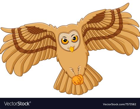 Cute Flying Owl Illustration