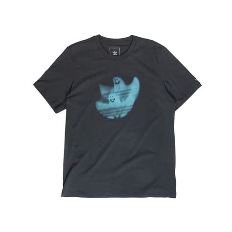 Adidas Shmoofoil Logo Tee Carbon Preloved Blue Orchard Skateshop