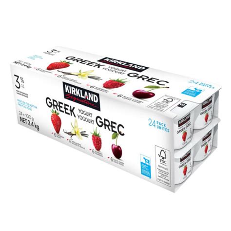 Kirkland Signature 3 Greek Yogurt Variety Pack 24 X 100 G Costco Сalgary Grocery Delivery