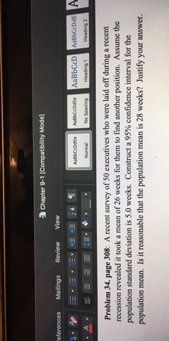 Solved Chapter Compatibility Mode Eferences Mailings Chegg