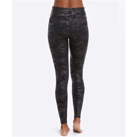 Spanx Faux Leather Camo Legging Black Camo Annadiva