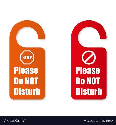 Options Sign Please Do Not Disturb Royalty Free Vector Image