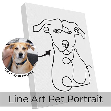 Custom Minimalist Line Art Pet Portrait – HomeHaps