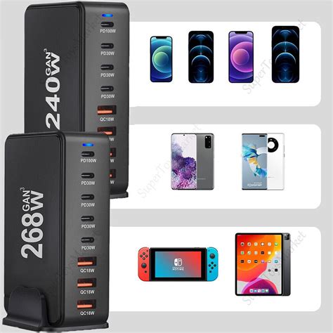 120W 200W 240W 268W Gan Multi USB C Pd Type C Charger Station For