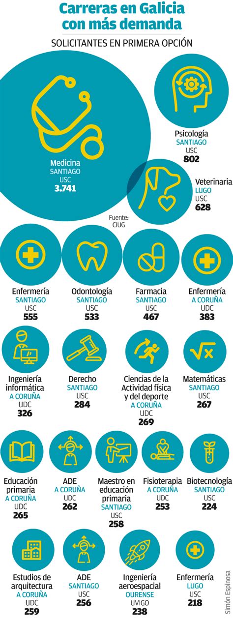 Las carreras sanitarias y la Informática las más atractivas para el