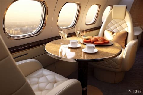 Premium AI Image | Luxury Private Jet Interior Illustration AI Generative