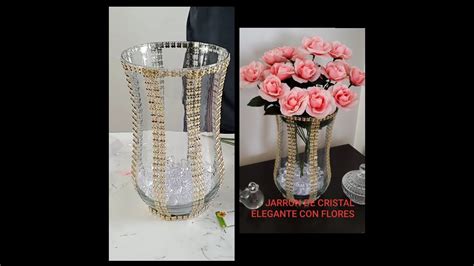 Como Decorar Un Jarr N De Cristal Con Peque As Perlas Youtube