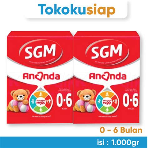 Susu SGM Ananda 0 6 Bulan Formula Bayi Bubuk 1000 Gr X 2 Lazada