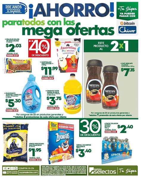 40 descuento en Mega Ofertas de Súper Selectos 30 Septiembre