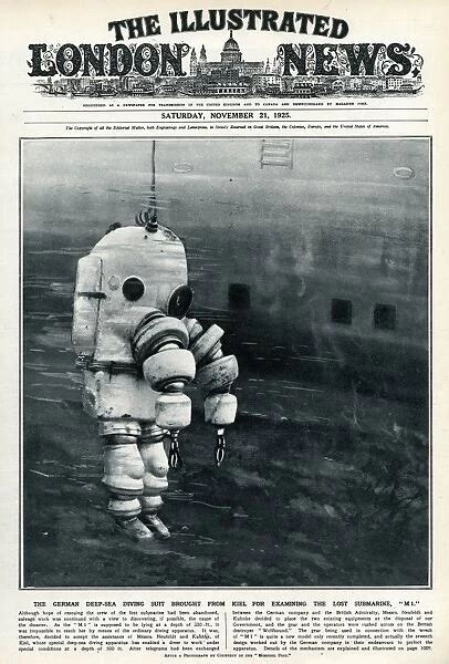 Deep Sea Diving Suit For Salvage Work On Hms M Subrine