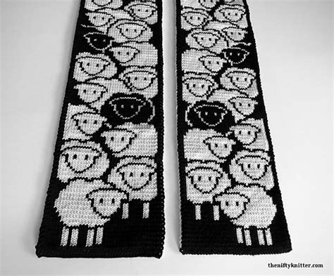 Ravelry Counting Sheep Scarf Pattern By Lisa Hannan Fox