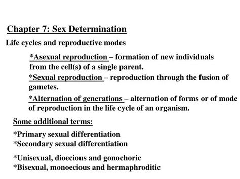 PPT Chapter 7 Sex Determination PowerPoint Presentation Free