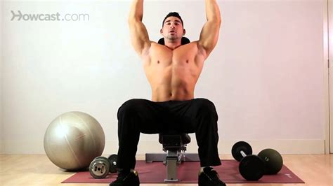 How To Do Seated Overhead Dumbbell Press Arm Workout Youtube