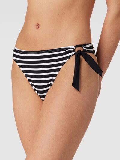 Esprit Bikini Hose Mit Streifenmuster Modell RCS Mini Brief Black