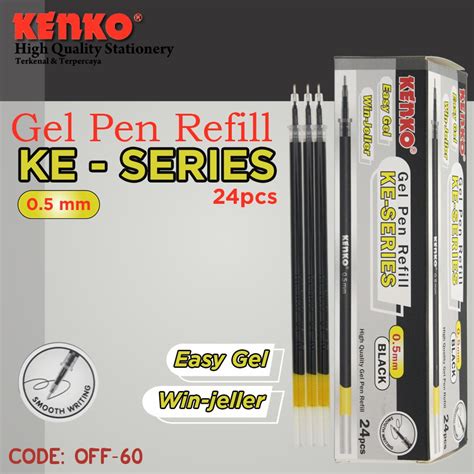 REFILL KENKO Isi Pulpen Gel 0 5 Mm KE Series Tinta Hitam Easy Gel