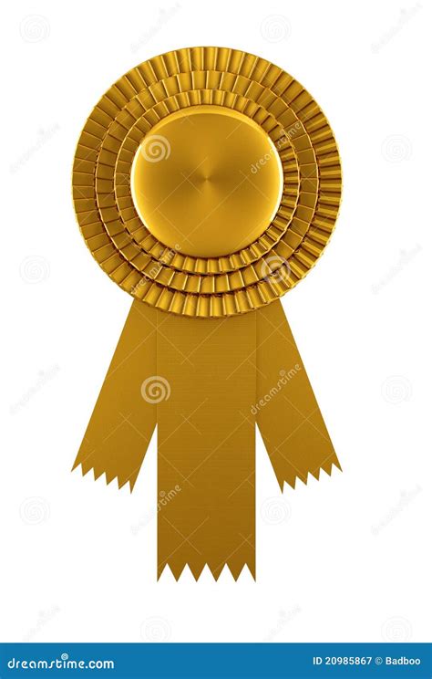 Golden Award Ribbon Royalty Free Stock Photography - Image: 20985867