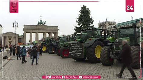 Thousands Of Farmers In Mass Tractor Protest In Berlin Youtube