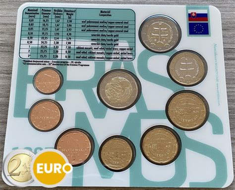 Slowakije Euro Set Bu Fdc Erasmus Euronotes Be