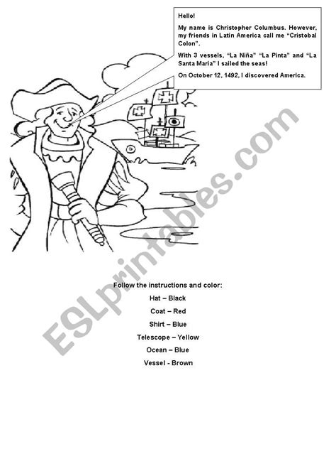 Columbus Day Worksheets For Kids