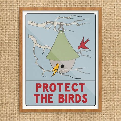 Protect The Birds Print Bird Prints Birds Prints