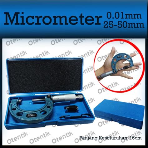 Jual Outside Micrometer 25 50mm Mikrometer Diameter Luar Alat Ukur