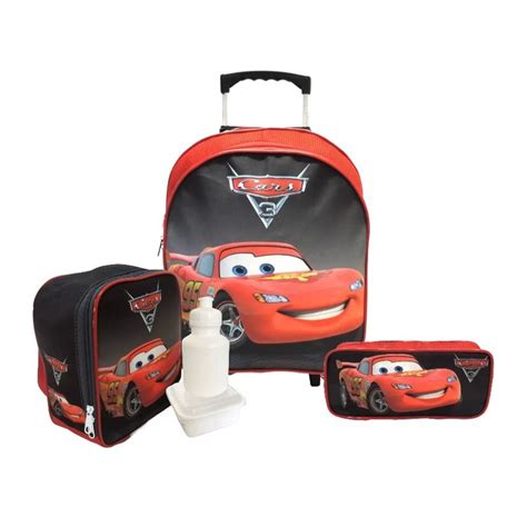 Kit Mochila Carros Rel Mpago Mc Queen M Rodinha Lancheira F Shopee