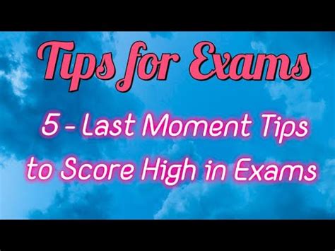 5 Important Tips For Exams Last Moment Secret Tips To Score Good