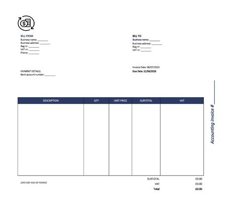 Beautiful Accounting Invoice Template Uk Excel Google Sheets